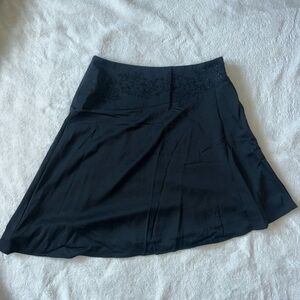 Asymmetrical Black Skirt with Gem Detail
